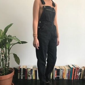 American Apparel Black Overalls